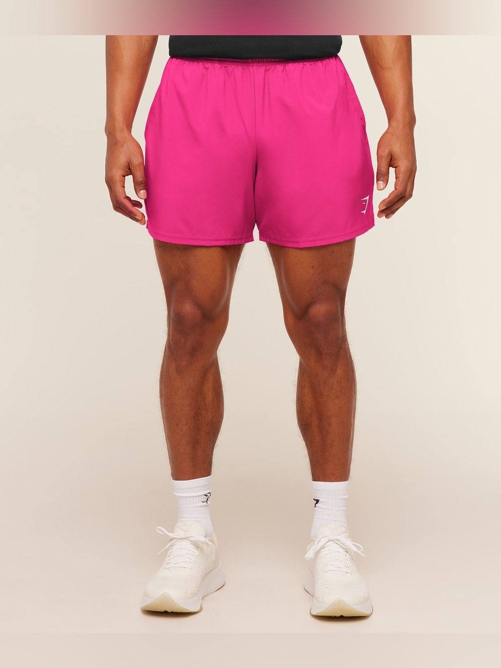 GYMSHARK Arrival Mesh 5” Shorts in Pink Lifting Size Large - Picture 2 of 14